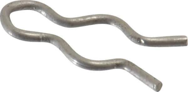 Made in USA - 9/64" Groove, 1/2" Long, Stainless Steel Hair Pin Clip - 0.031" Clip Diam, 3/16" Shaft Diam, Grade 18-8 - Industrial Tool & Supply