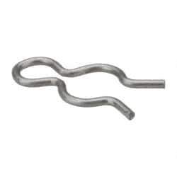 Made in USA - 7/32" Groove, 5/8" Long, Stainless Steel Hair Pin Clip - 0.033" Clip Diam, 1/4" Shaft Diam, Grade 18-8 - Industrial Tool & Supply