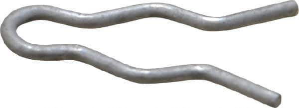 Made in USA - 1/4" Groove, 3/4" Long, Stainless Steel Hair Pin Clip - 0.048" Clip Diam, 5/16" Shaft Diam, Grade 18-8 - Industrial Tool & Supply