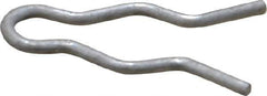 Made in USA - 1/4" Groove, 3/4" Long, Stainless Steel Hair Pin Clip - 0.048" Clip Diam, 5/16" Shaft Diam, Grade 18-8 - Industrial Tool & Supply