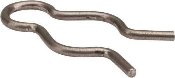 Made in USA - 7/16" Groove, 1-1/8" Long, Stainless Steel Hair Pin Clip - 0.064" Clip Diam, 1/2" Shaft Diam, Grade 18-8 - Industrial Tool & Supply