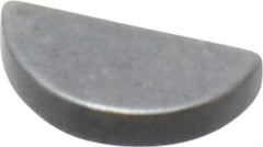 Made in USA - #202-1/2 Standard Woodruff Key - 5/16" Long x 1/16" Wide, Steel - Industrial Tool & Supply