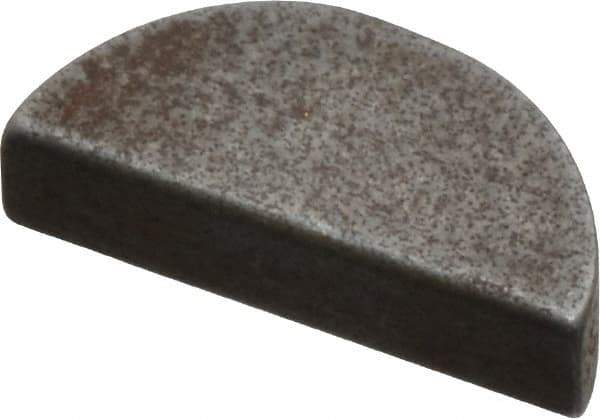 Made in USA - #303 Standard Woodruff Key - 3/8" Long x 3/32" Wide, Steel - Industrial Tool & Supply