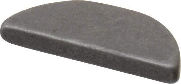 Made in USA - #204 Standard Woodruff Key - 1/2" Long x 1/16" Wide, Steel - Industrial Tool & Supply