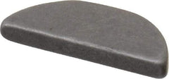 Made in USA - #204 Standard Woodruff Key - 1/2" Long x 1/16" Wide, Steel - Industrial Tool & Supply