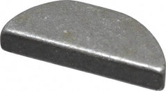 Made in USA - #304 Standard Woodruff Key - 1/2" Long x 3/32" Wide, Steel - Industrial Tool & Supply