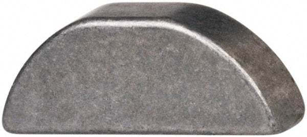 Made in USA - #404 Standard Woodruff Key - 1/2" Long x 1/8" Wide, Steel - Industrial Tool & Supply