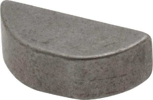 Made in USA - #806 Standard Woodruff Key - 3/4" Long x 1/4" Wide, Steel - Industrial Tool & Supply