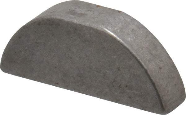 Made in USA - #607 Standard Woodruff Key - 7/8" Long x 3/16" Wide, Steel - Industrial Tool & Supply