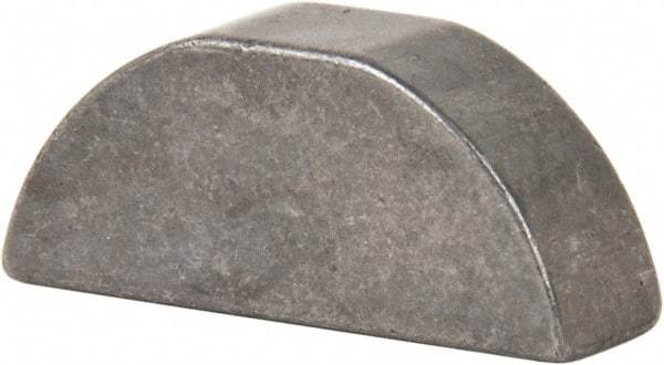 Made in USA - #807 Standard Woodruff Key - 7/8" Long x 1/4" Wide, Steel - Industrial Tool & Supply