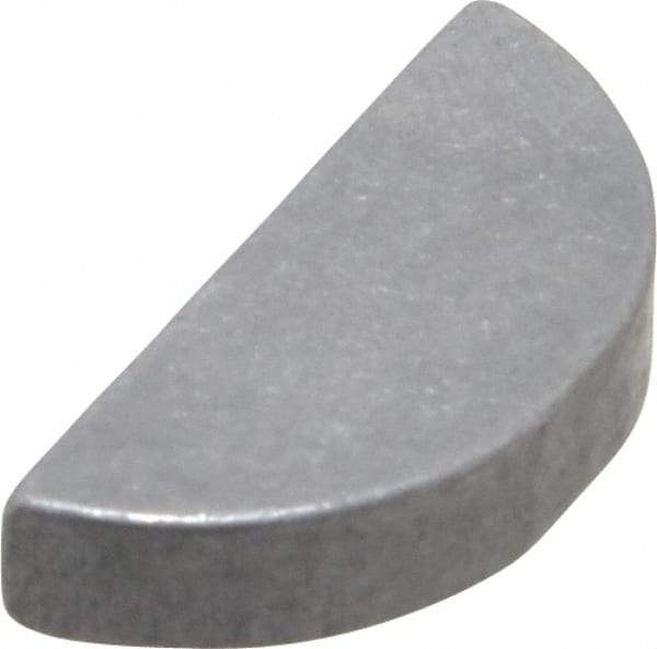 Made in USA - #608 Standard Woodruff Key - 1" Long x 3/16" Wide, Steel - Industrial Tool & Supply