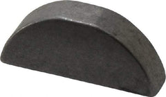 Made in USA - #708 Standard Woodruff Key - 1" Long x 7/32" Wide, Steel - Industrial Tool & Supply