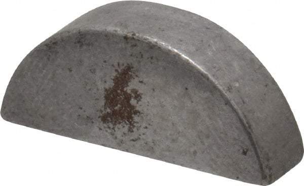 Made in USA - #808 Standard Woodruff Key - 1" Long x 1/4" Wide, Steel - Industrial Tool & Supply