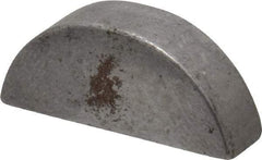 Made in USA - #808 Standard Woodruff Key - 1" Long x 1/4" Wide, Steel - Industrial Tool & Supply