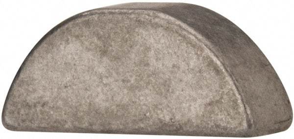 Made in USA - #1008 Standard Woodruff Key - 1" Long x 5/16" Wide, Steel - Industrial Tool & Supply