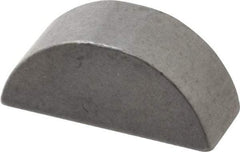 Made in USA - #1208 Standard Woodruff Key - 1" Long x 3/8" Wide, Steel - Industrial Tool & Supply