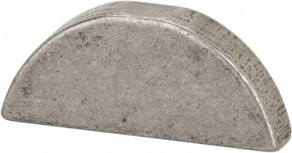 Made in USA - #709 Standard Woodruff Key - 1-1/8" Long x 7/32" Wide, Steel - Industrial Tool & Supply