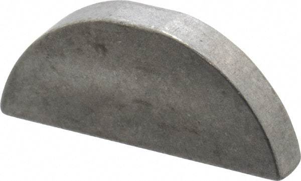 Made in USA - #610 Standard Woodruff Key - 1-1/4" Long x 3/16" Wide, Steel - Industrial Tool & Supply