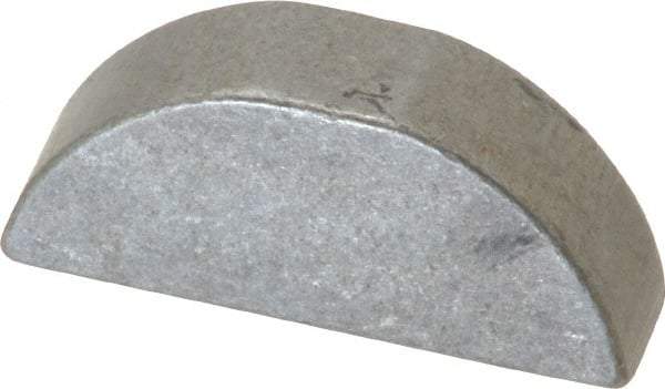 Made in USA - #1010 Standard Woodruff Key - 1-1/4" Long x 5/16" Wide, Steel - Industrial Tool & Supply