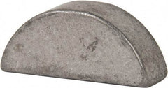 Made in USA - #1210 Standard Woodruff Key - 1-1/4" Long x 3/8" Wide, Steel - Industrial Tool & Supply
