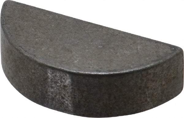 Made in USA - #1211 Standard Woodruff Key - 1-3/8" Long x 3/8" Wide, Steel - Industrial Tool & Supply