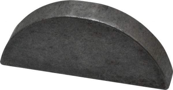 Made in USA - #812 Standard Woodruff Key - 1-1/2" Long x 1/4" Wide, Steel - Industrial Tool & Supply