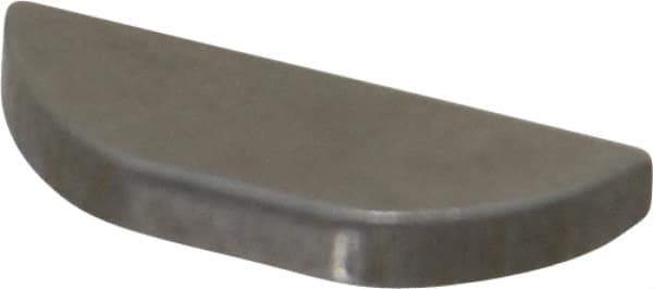 Made in USA - #204 Standard Woodruff Key - 1/2" Long x 1/16" Wide, Alloy Steel - Industrial Tool & Supply