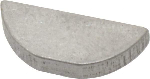 Made in USA - #406 Standard Woodruff Key - 3/4" Long x 1/8" Wide, Alloy Steel - Industrial Tool & Supply