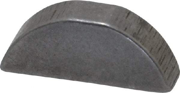 Made in USA - #606 Standard Woodruff Key - 3/4" Long x 3/16" Wide, Alloy Steel - Industrial Tool & Supply