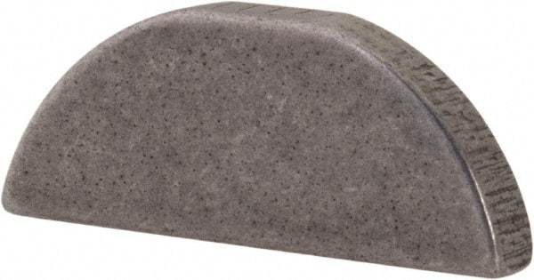 Made in USA - #507 Standard Woodruff Key - 7/8" Long x 5/32" Wide, Plain Steel - Industrial Tool & Supply