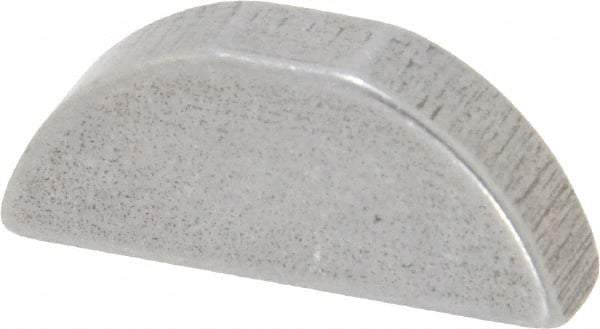 Made in USA - #607 Standard Woodruff Key - 7/8" Long x 3/16" Wide, Alloy Steel - Industrial Tool & Supply