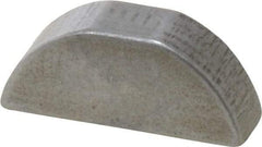 Made in USA - #807 Standard Woodruff Key - 7/8" Long x 1/4" Wide, Alloy Steel - Industrial Tool & Supply