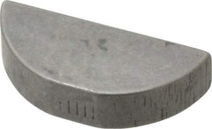 Made in USA - #809 Standard Woodruff Key - 1-1/8" Long x 1/4" Wide, Alloy Steel - Industrial Tool & Supply