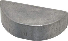 Made in USA - #1210 Standard Woodruff Key - 1-1/4" Long x 3/8" Wide, Alloy Steel - Industrial Tool & Supply