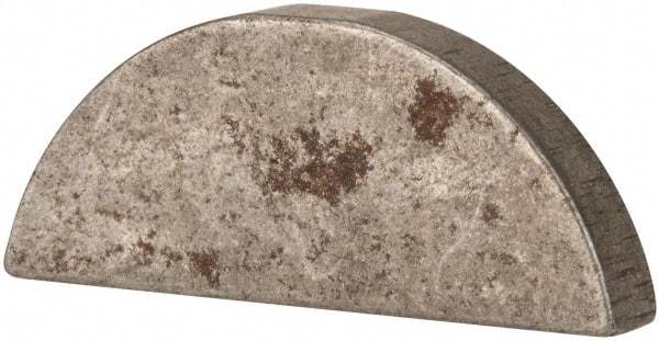 Made in USA - #812 Standard Woodruff Key - 1-1/2" Long x 1/4" Wide, Alloy Steel - Industrial Tool & Supply