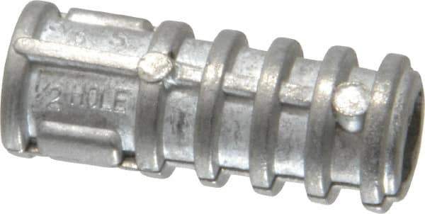 Powers Fasteners - 1/2" Diam, 1/2" Drill, Lag Shield Concrete Anchor - Zamac Alloy, Zinc-Plated Finish, Flat Head - Industrial Tool & Supply