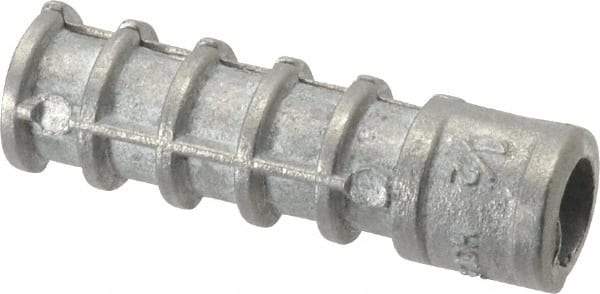 Powers Fasteners - 1/2" Diam, 1/2" Drill, Lag Shield Concrete Anchor - Zamac Alloy, Zinc-Plated Finish, Flat Head - Industrial Tool & Supply