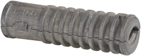 Powers Fasteners - 1" Diam, 1" Drill, 1-1/8" Min Embedment Lag Shield Concrete Anchor - Zamac Alloy, Zinc-Plated Finish, Flat Head - Industrial Tool & Supply