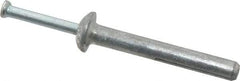 Powers Fasteners - 1/4" Diam, 1/4" Drill, 2" OAL, 2-5/8" Min Embedment Hammer Drive Concrete Anchor - Steel (Drive Pin)/Zamac Alloy (Body), Zinc-Plated Finish, Mushroom Head - Industrial Tool & Supply