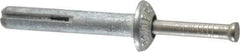 Powers Fasteners - 1/4" Diam, 1/4" Drill, 1-1/2" OAL, 1-1/8" Min Embedment Hammer Drive Concrete Anchor - Stainless Steel (Drive Pin)/Zamac Alloy (Body), Zinc-Plated Finish, Mushroom Head - Industrial Tool & Supply