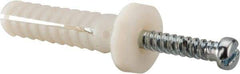Powers Fasteners - 1/4" Diam, 1/4" Drill, 1" OAL, 1-1/8" Min Embedment Hammer Drive Concrete Anchor - Nylon (Body)/Steel (Drive Pin), Zinc-Plated Finish, Round Head - Industrial Tool & Supply