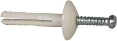 Powers Fasteners - 3/16" Diam, 3/16" Drill, 1" OAL, 5/8" Min Embedment Hammer Drive Concrete Anchor - Nylon (Body)/Steel (Drive Pin), Zinc-Plated Finish, Mushroom Head - Industrial Tool & Supply