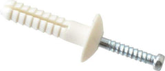 Powers Fasteners - 1/4" Diam, 1/4" Drill, 1" OAL, 1" Min Embedment Hammer Drive Concrete Anchor - Nylon (Body)/Steel (Drive Pin), Zinc-Plated Finish, Mushroom Head - Industrial Tool & Supply