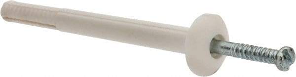 Powers Fasteners - 1/4" Diam, 1/4" Drill, 3" OAL, 2-1/4" Min Embedment Hammer Drive Concrete Anchor - Nylon (Body)/Steel (Drive Pin), Zinc-Plated Finish, Mushroom Head - Industrial Tool & Supply