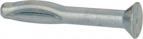 Powers Fasteners - 1/4" Diam, 1/4" Drill, 2" OAL, 3-3/8" Min Embedment Split-Drive Concrete Anchor - Steel, Zinc-Plated Finish, Flat Head - Industrial Tool & Supply