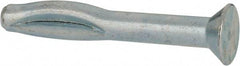Powers Fasteners - 1/4" Diam, 1/4" Drill, 2" OAL, 3-3/8" Min Embedment Split-Drive Concrete Anchor - Steel, Zinc-Plated Finish, Flat Head - Industrial Tool & Supply