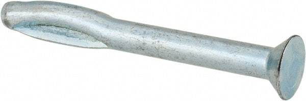 Powers Fasteners - 1/4" Diam, 1/4" Drill, 2-1/2" OAL, 3-3/8" Min Embedment Split-Drive Concrete Anchor - Steel, Zinc-Plated Finish, Flat Head - Industrial Tool & Supply
