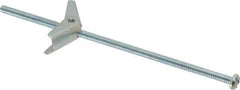 Powers Fasteners - 1/8" Screw, 1/8" Diam, 4" Long, Toggle Bolt Drywall & Hollow Wall Anchor - 3/8" Drill, Zinc Plated, Steel, Grade Zamac 7, Use in Drywall & Wallboard - Industrial Tool & Supply
