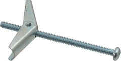 Powers Fasteners - 3/16" Screw, 3/16" Diam, 3" Long, Toggle Bolt Drywall & Hollow Wall Anchor - 1/2" Drill, Zinc Plated, Steel, Grade Zamac 7, Use in Drywall & Wallboard - Industrial Tool & Supply