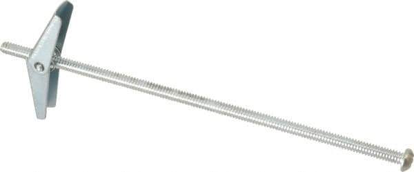Powers Fasteners - 3/16" Screw, 3/16" Diam, 6" Long, Toggle Bolt Drywall & Hollow Wall Anchor - 1/2" Drill, Zinc Plated, Steel, Grade Zamac 7, Use in Drywall & Wallboard - Industrial Tool & Supply